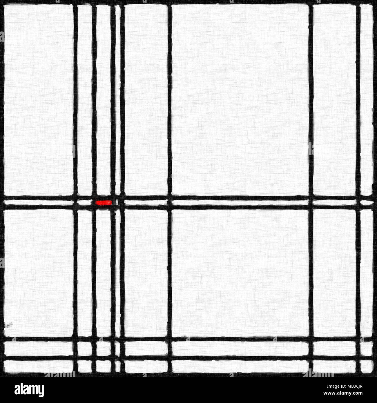 Résumé de peinture numérique moderne dans le style de Piet Mondrian, modèle sans couture Banque D'Images
