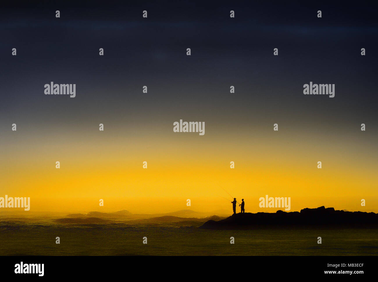 Pêche à la jetée Banque D'Images