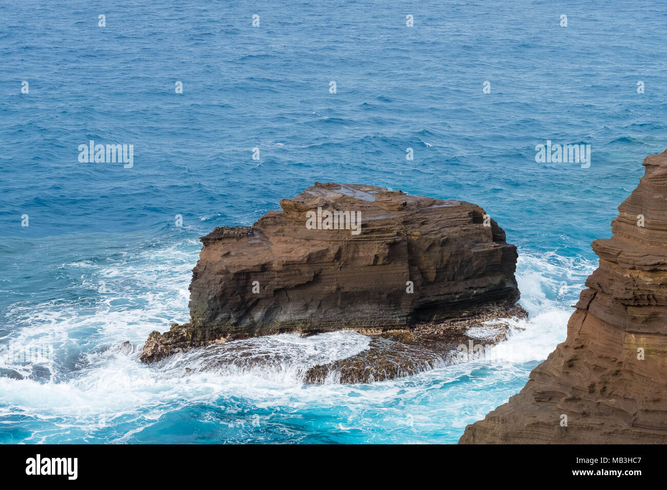 Oahu Hawaii Kai Grottes crachant Banque D'Images