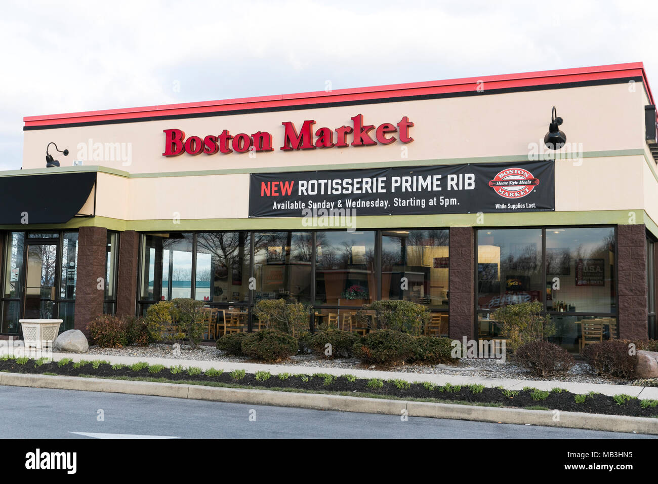 Un marché de Boston restaurant lieu de Hagerstown, Maryland le 5 avril 2018. Banque D'Images