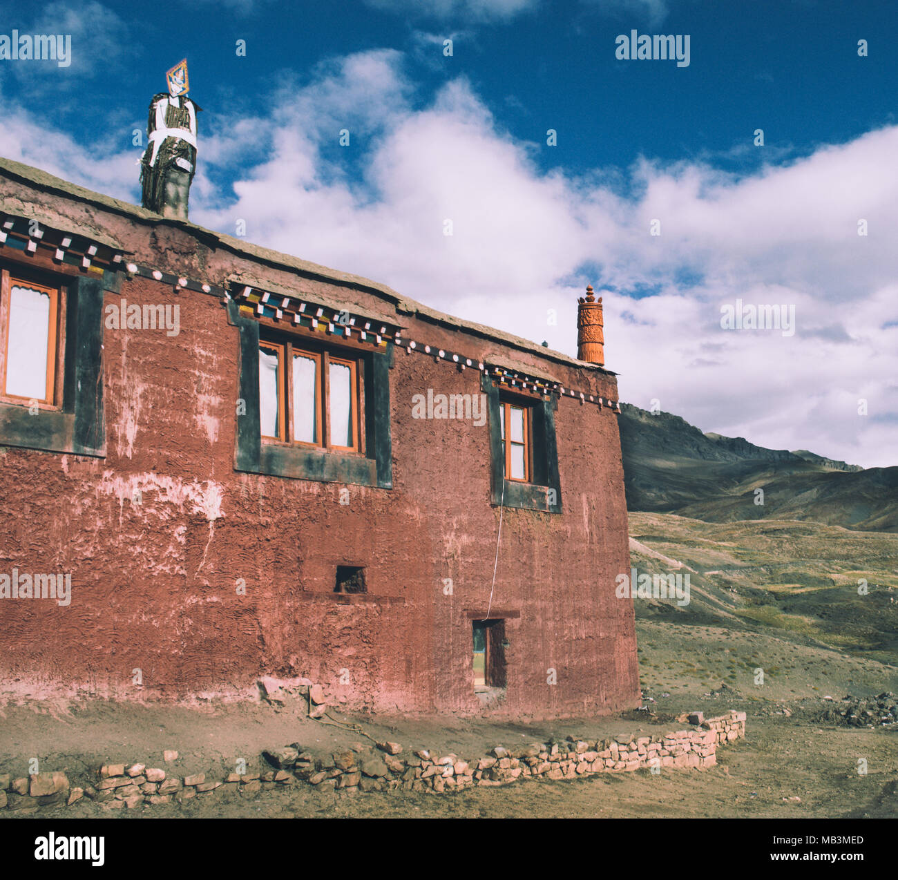 Monastère de Spiti Valley Koumik (Himalaya) Banque D'Images