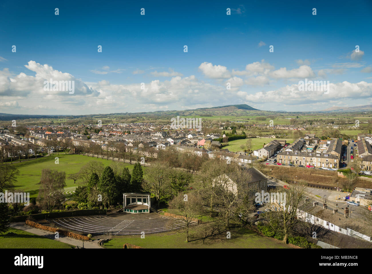 La ville de Clitheroe, Lancashire, Royaume-Uni. Banque D'Images