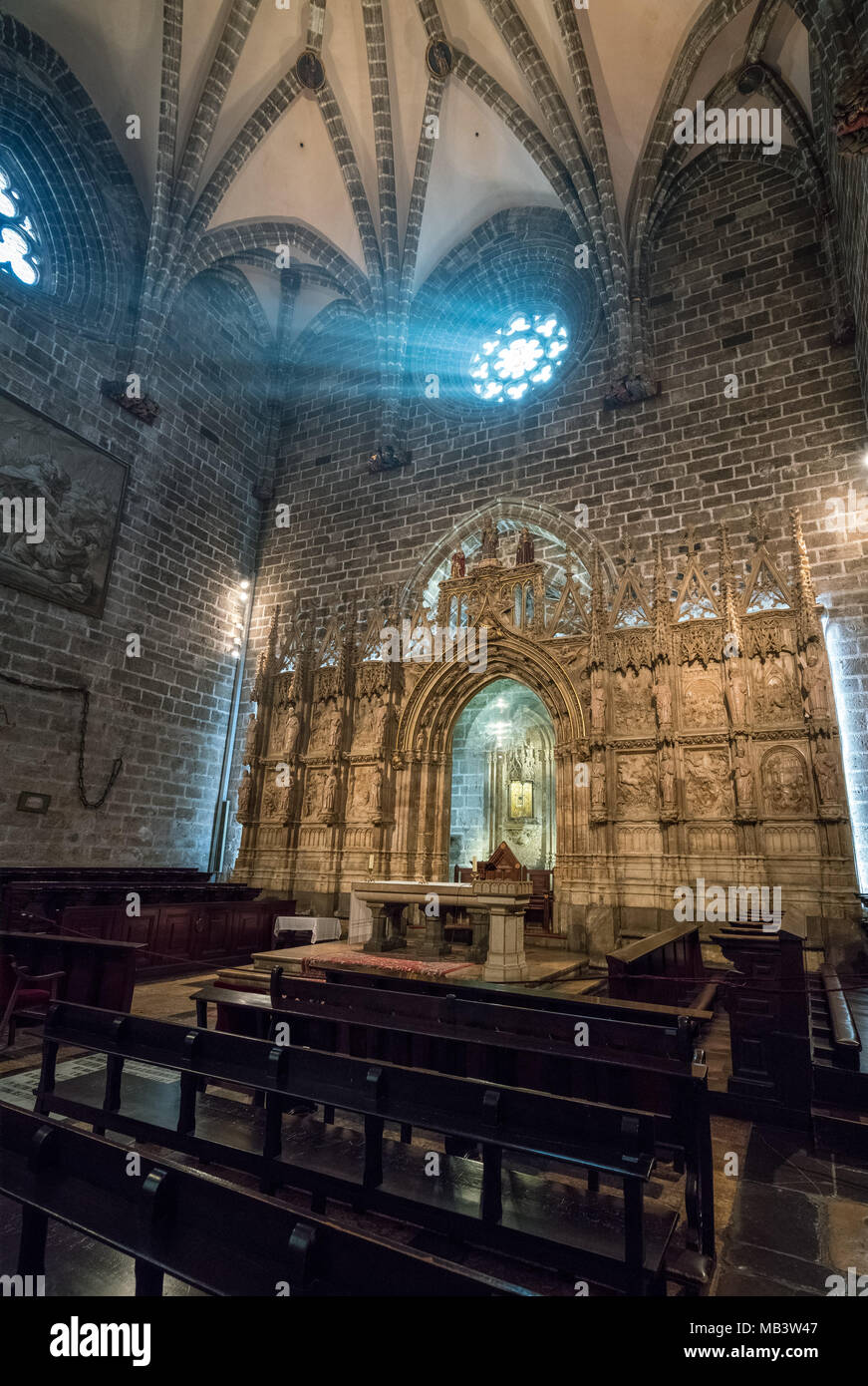 Saint Graal côté intérieur chapelle de la cathédrale de Valence Banque D'Images