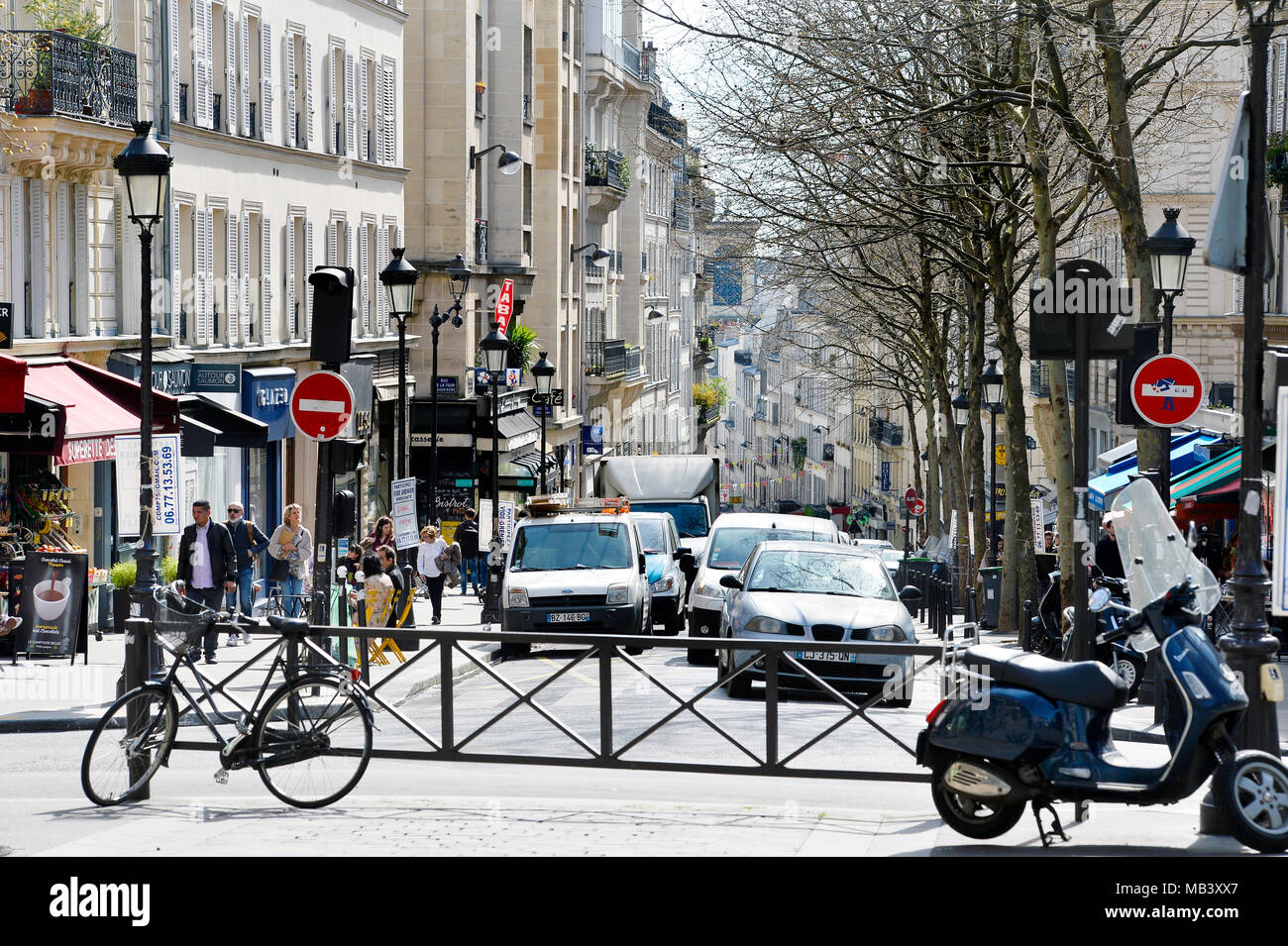 Rue des Martyrs - Paris - France Banque D'Images