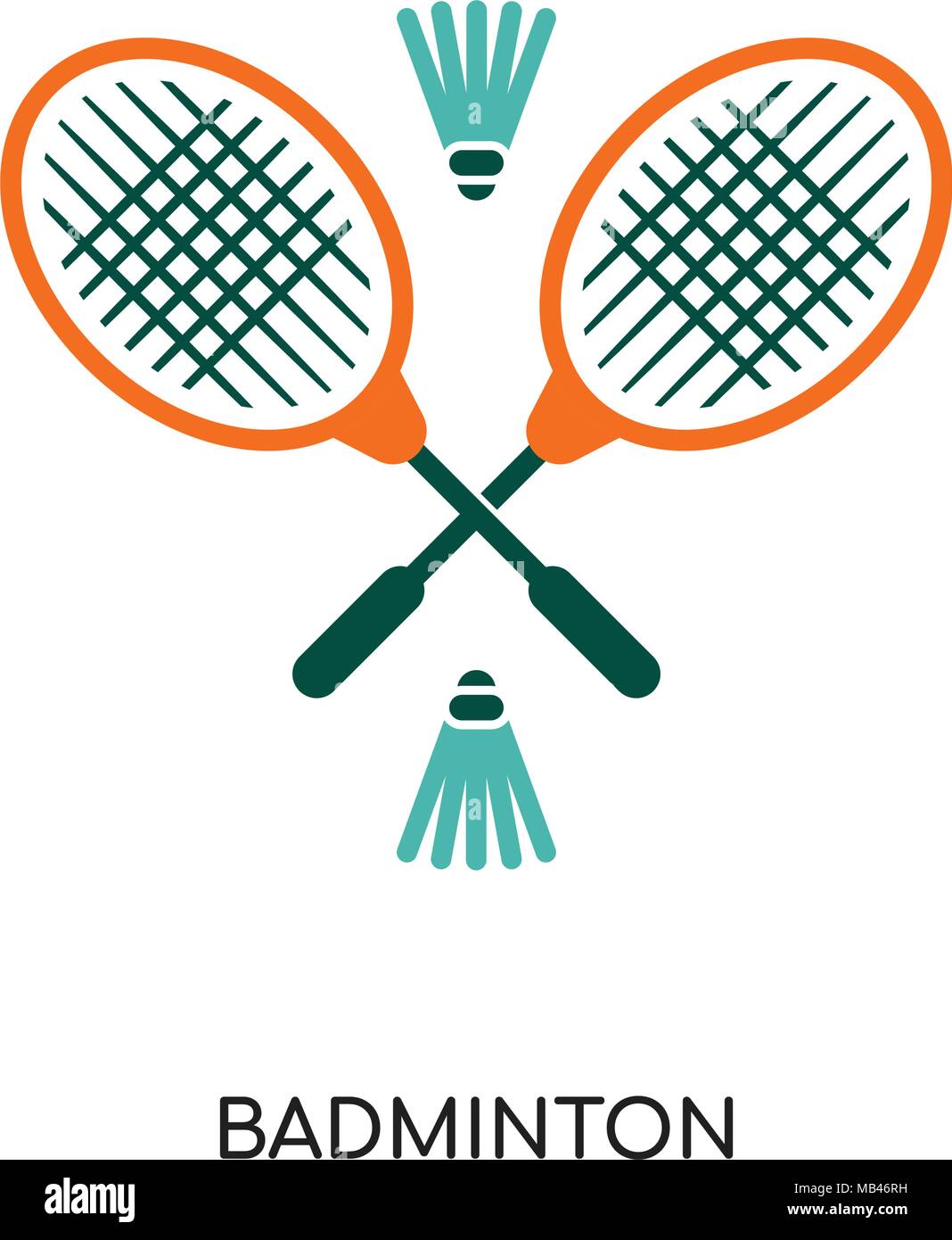 Conception de logo badminton isolé sur fond blanc pour votre site web, mobile et app design Illustration de Vecteur