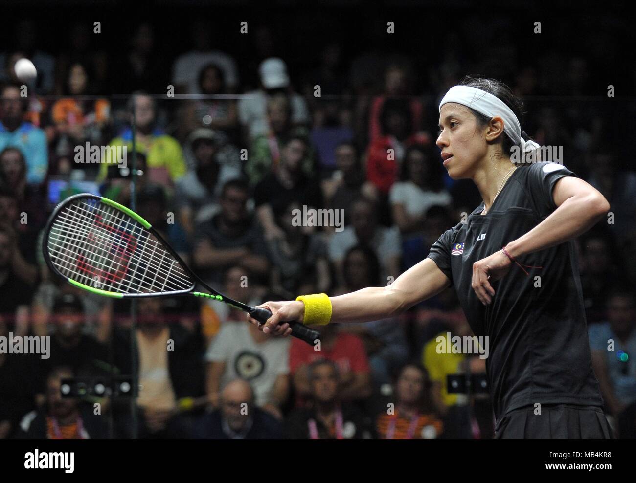 Nicol David (MAS) dans le quart de finale. Le Squash. XXI Jeux du Commonwealth. Oxenford studios. Côte d'or 2018. Le Queensland. L'Australie. 07/04/2018. Banque D'Images