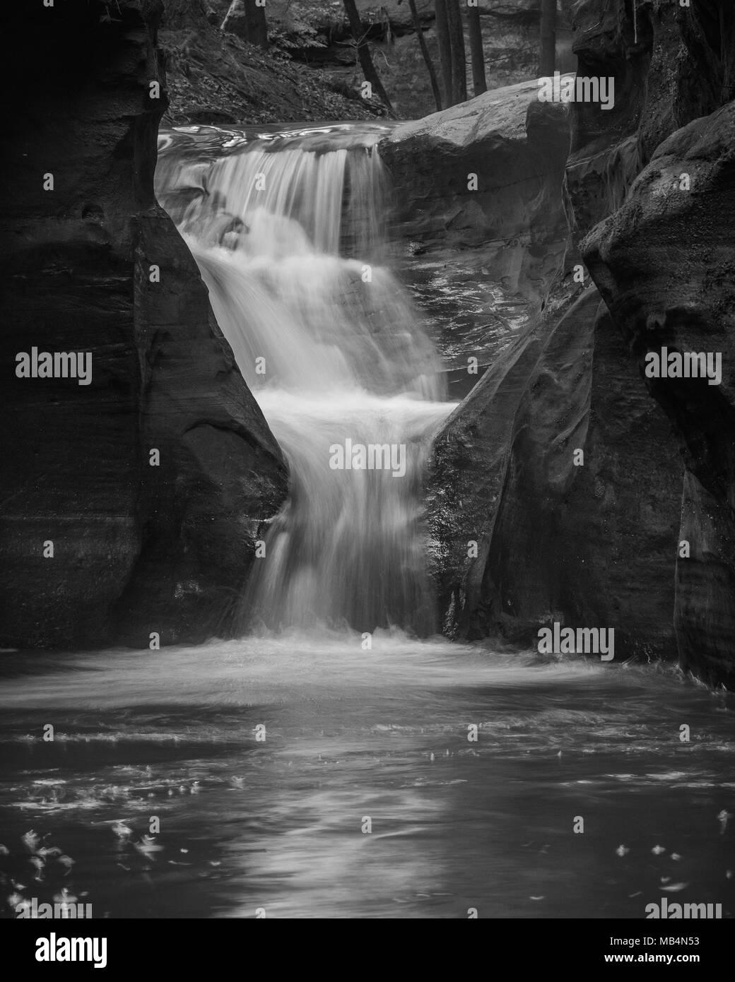Baignoire Devils situé dans le parc d'État de Hocking Hills. Banque D'Images