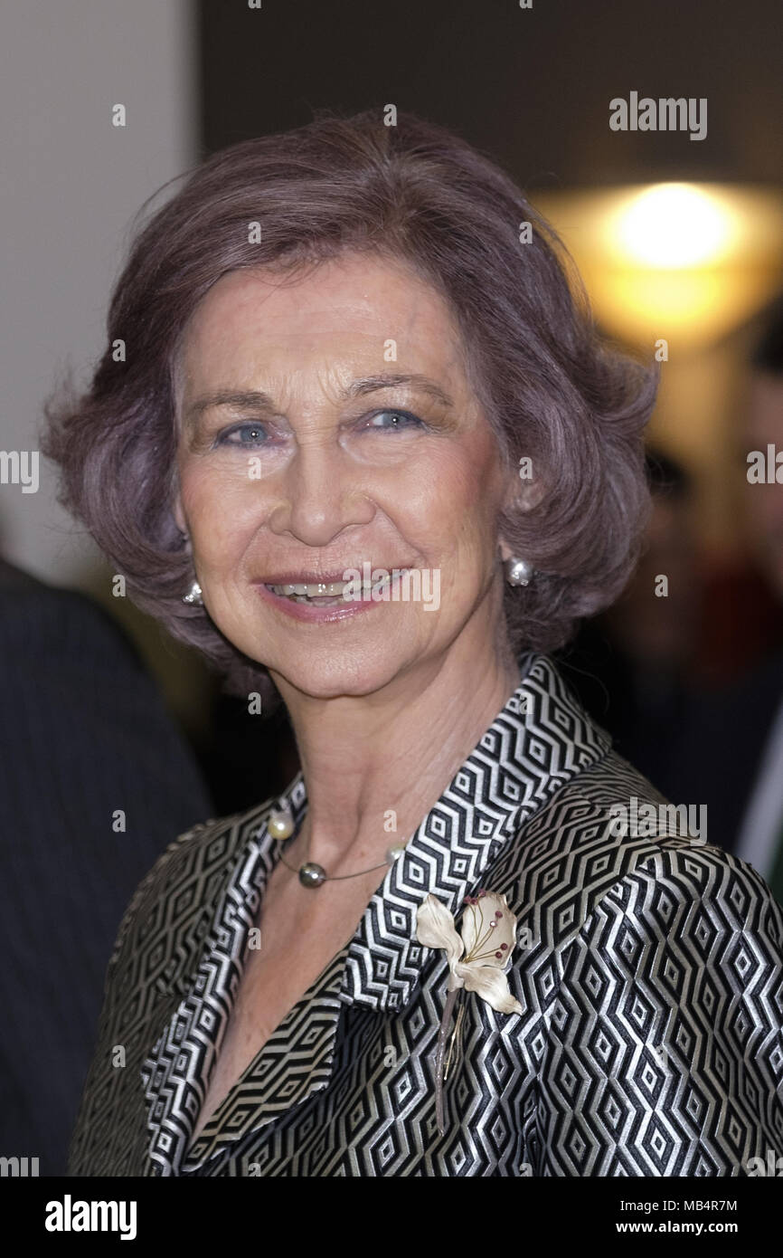 Le Roi Juan Carlos et la Reine Sofia assister à un concert hommage pour les victimes du terrorisme à l'Auditorium National comprend : Reine Sofia où : Madrid, Espagne Quand : 06 mars 2018 Credit : Oscar Gonzalez/WENN.com Banque D'Images
