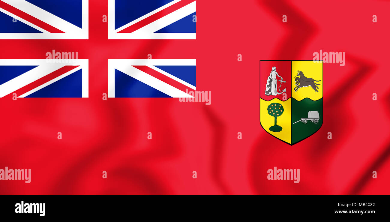 L'étoile rouge de l'Afrique du Sud (1910-1912). 3D Illustration. Banque D'Images