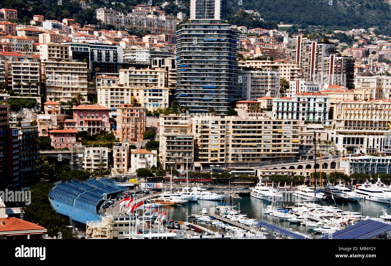 MONACO, MONTE CARLO. Scène urbaine de Monte Carlo dans la Principauté de Monaco en Europe. Banque D'Images