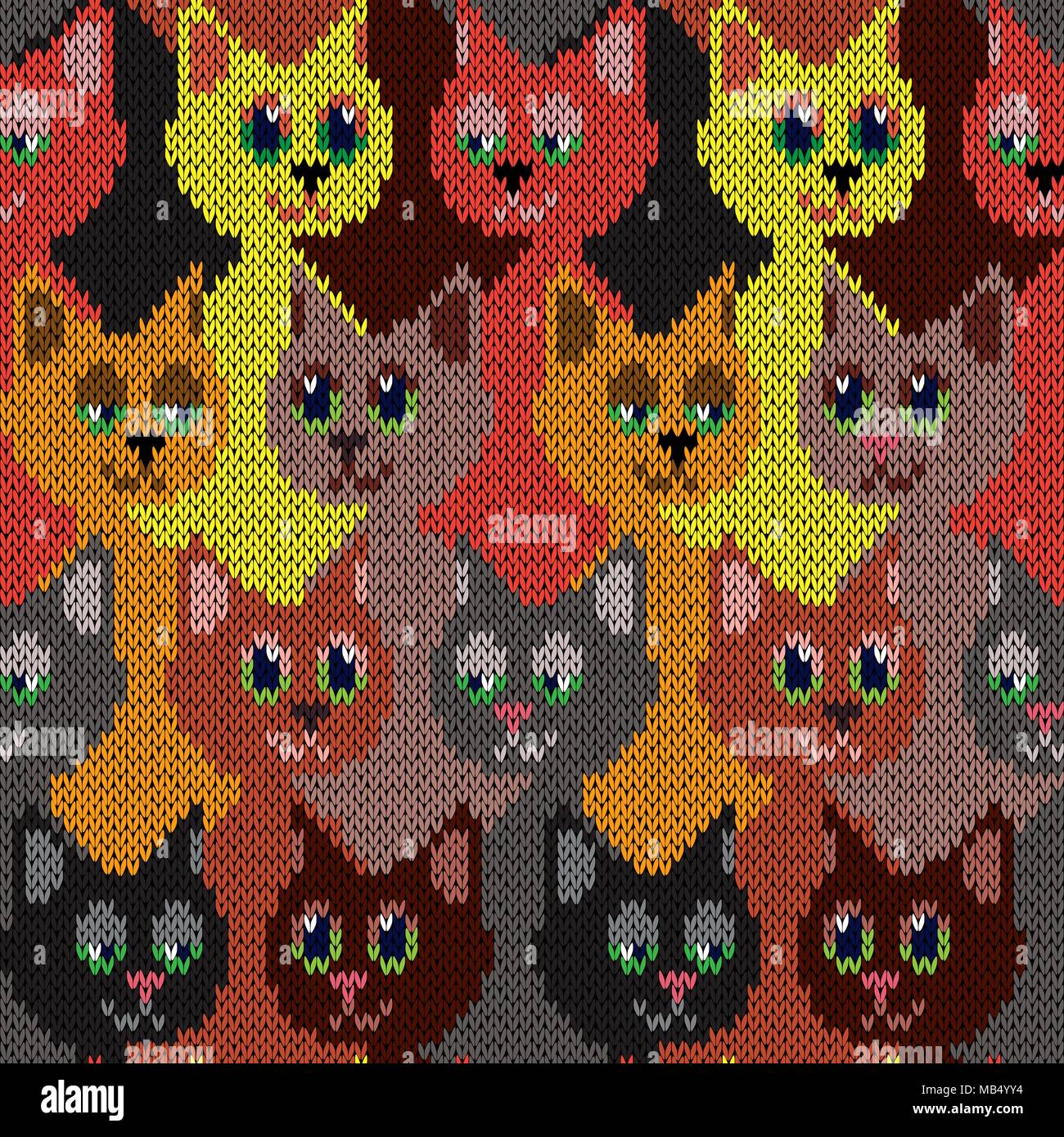 Beaucoup De Chats Avec Des Visages Amusants Tricot Sans Couture Enfantine Comme Un Motif Texture Tissu Image Vectorielle Stock Alamy Beaucoup De Chats Avec Des Visages Amusants Tricot Sans Couture Enfantine Comme Un Motif Texture Tissu Image Vectorielle Stock Alamy