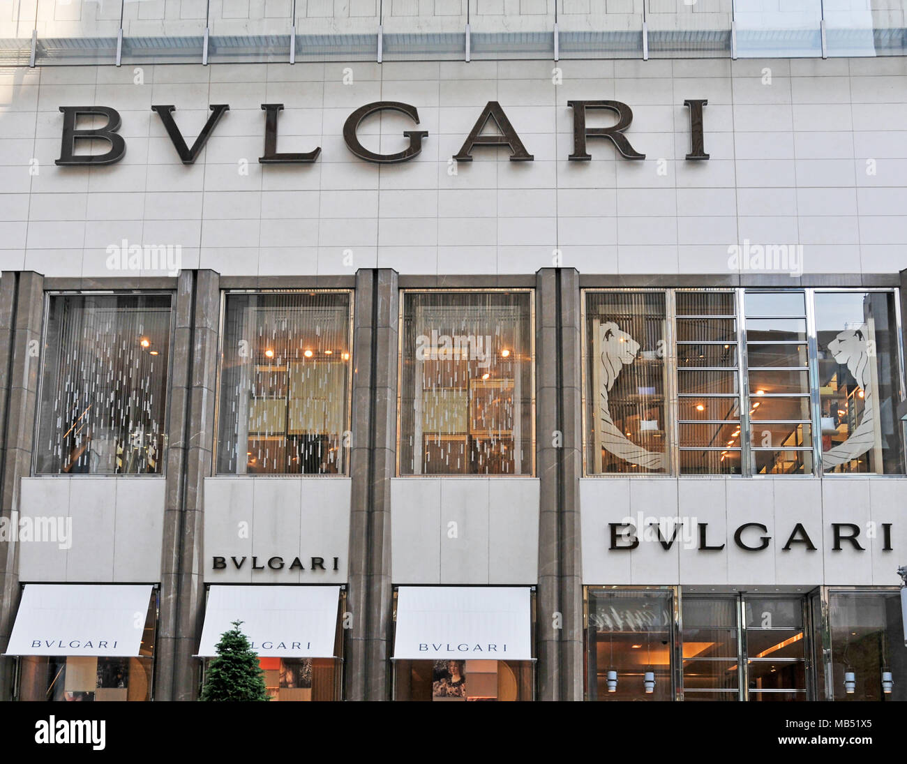 Boutique BVLGARI, Ginza, Tokyo, Japon Banque D'Images
