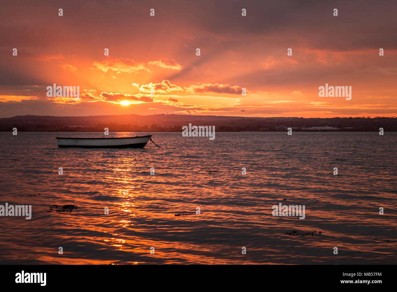 Le Burrow au coucher du soleil - Rosslare Wexford Banque D'Images