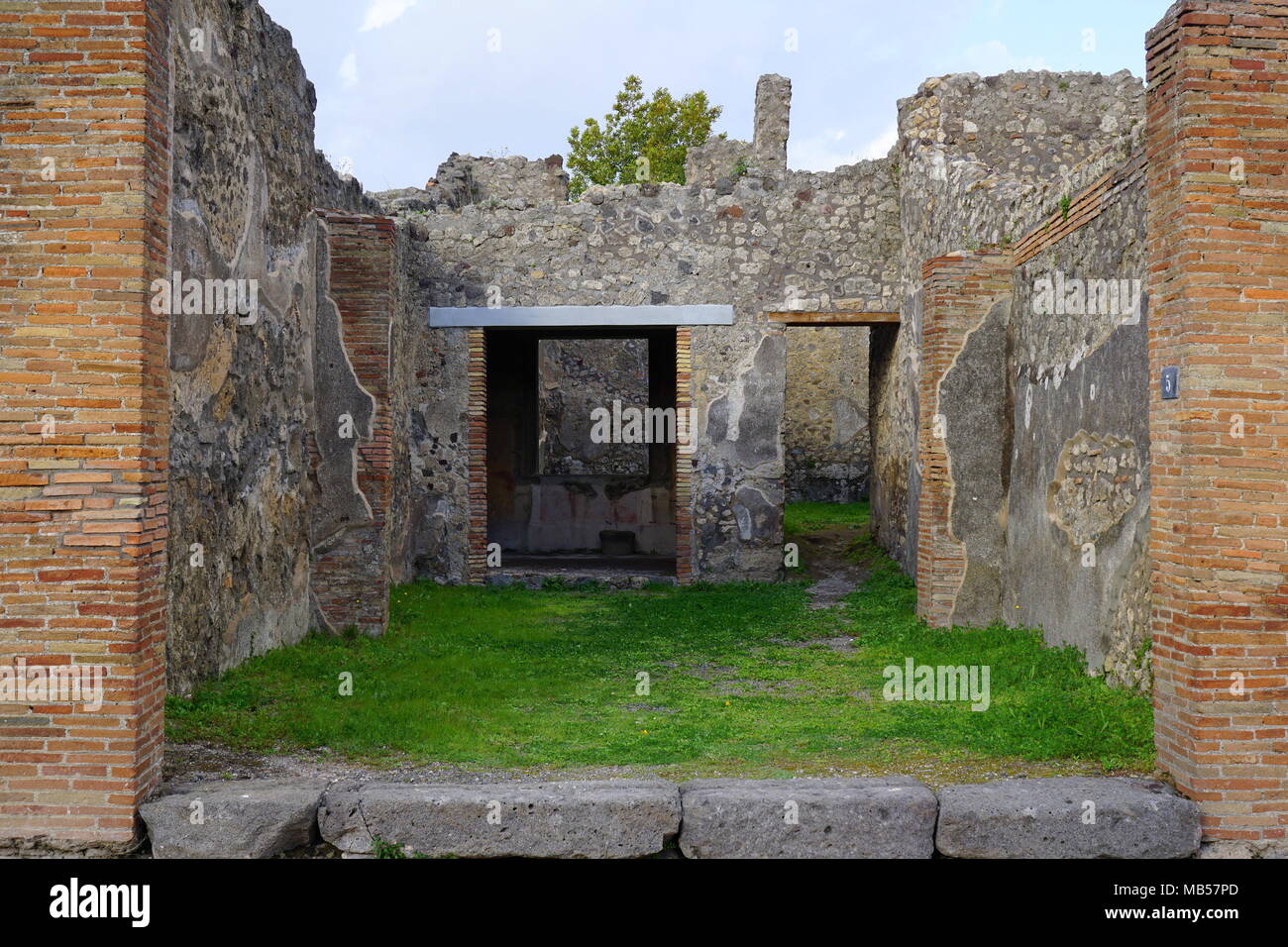 Pompéi, un vaste site archéologique (ruines) dans le sud de l'Italie, Région Campanie, près de la côte de la baie de Naples. Banque D'Images