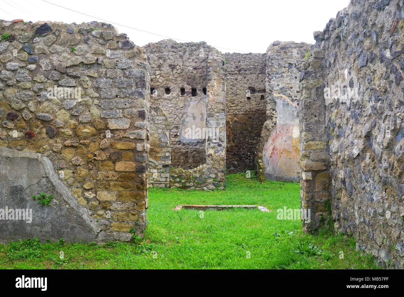 Pompéi, un vaste site archéologique (ruines) dans le sud de l'Italie, Région Campanie, près de la côte de la baie de Naples. Banque D'Images