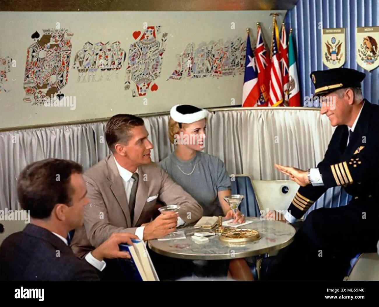 Voyage aérien en 1950 Banque D'Images
