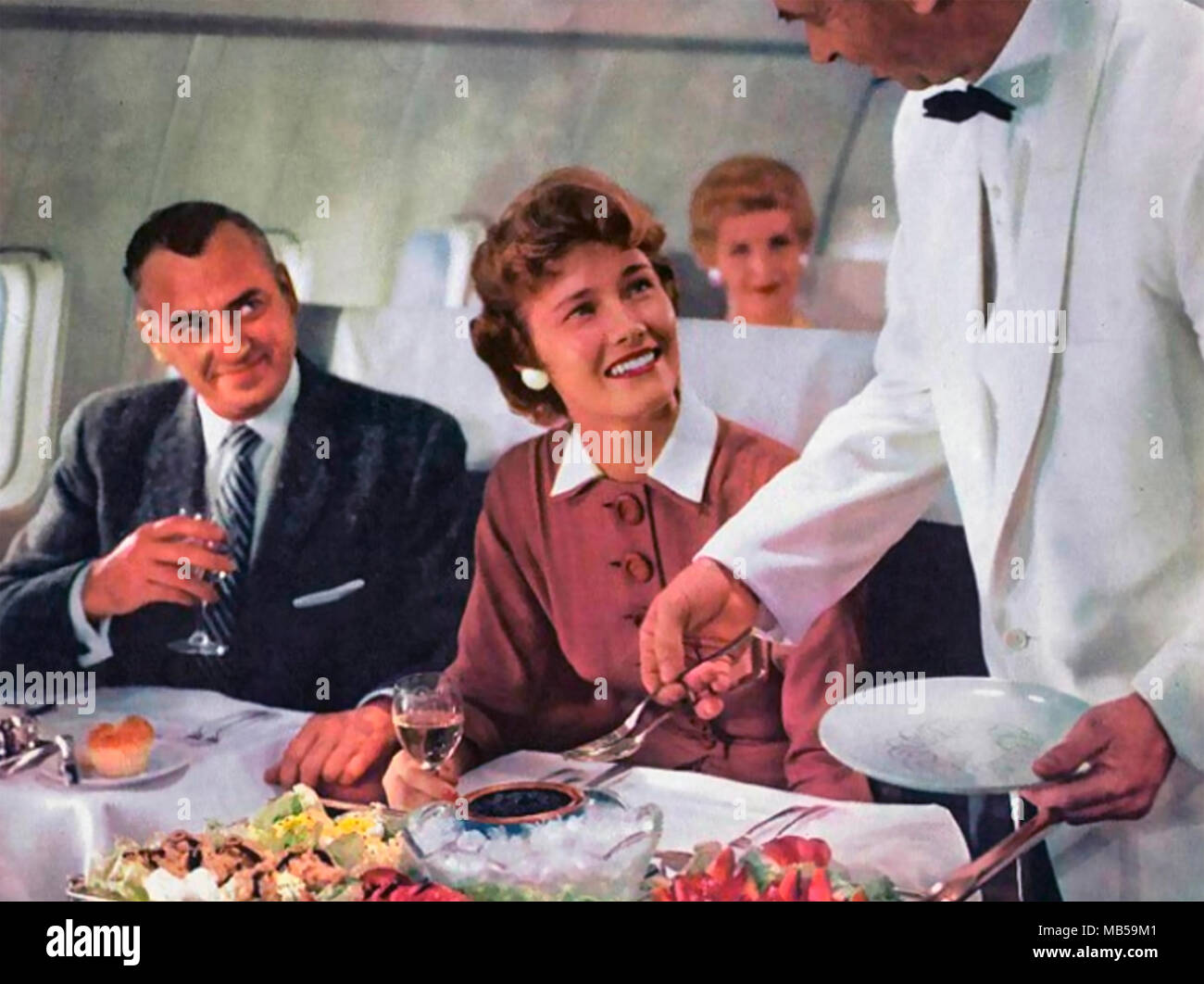 Voyage aérien en 1950 Banque D'Images