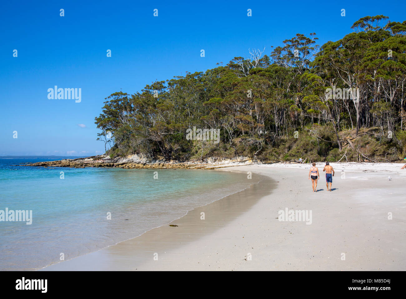 Plage de Blenheim à Jervis bay, plage populaire pour la plongée et la natation,Nouvelle Galles du Sud, Australie Banque D'Images