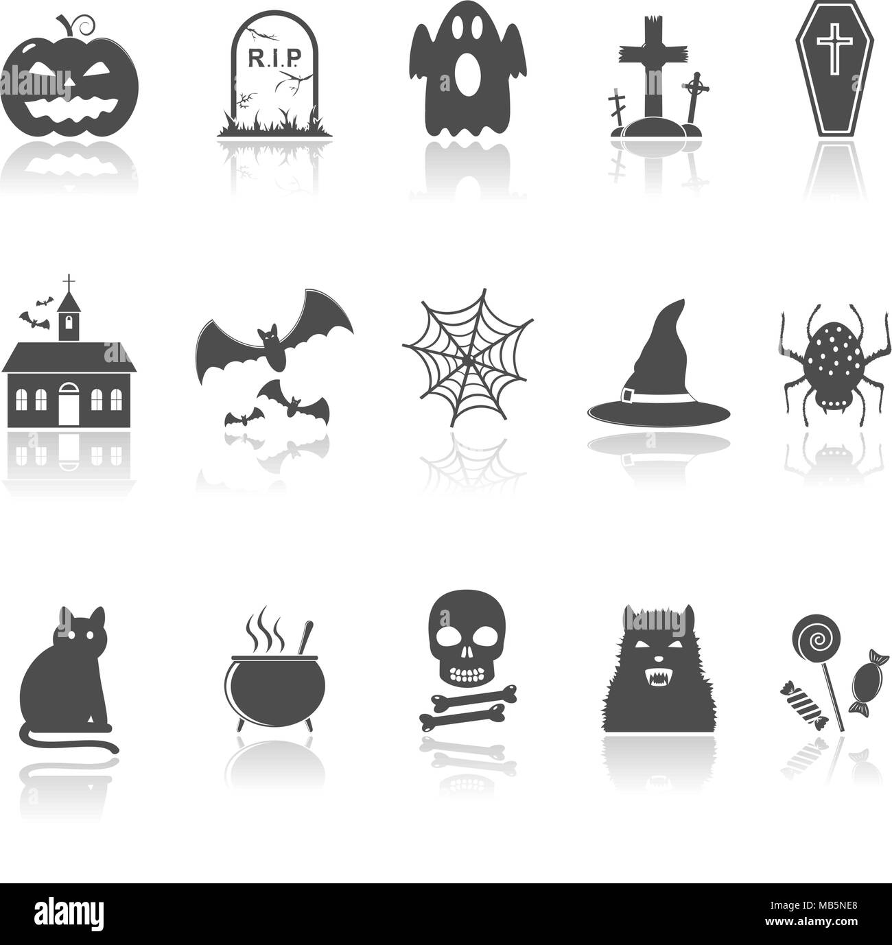 Icons Set Hallowen Illustration de Vecteur