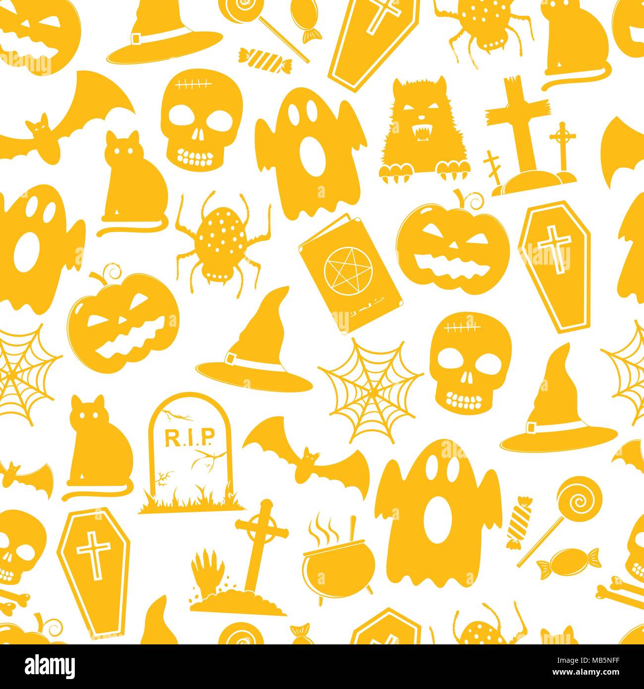 Motif de fond transparente Halloween Illustration de Vecteur