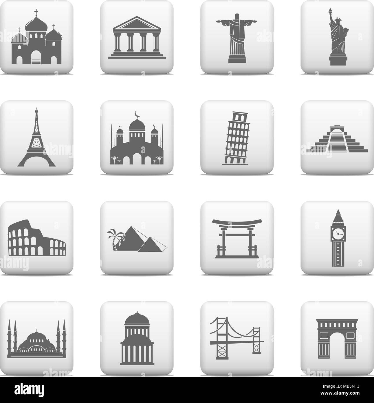 Boutons Web, célèbre repère international icons - Vector illustration Illustration de Vecteur Boutons Web, célèbre repère international icons - Vector illustration Illustration de Vecteur
