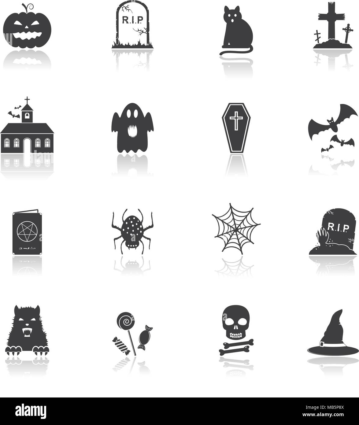Halloween icons Vector Illustration de Vecteur