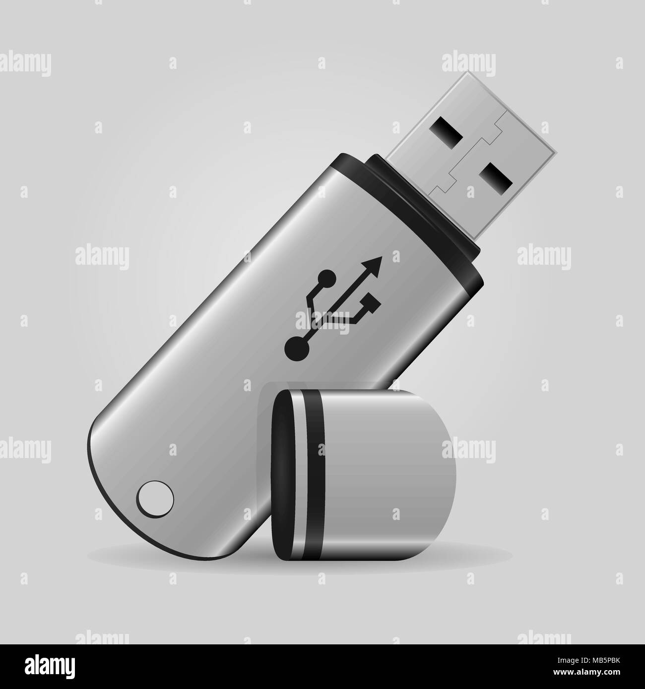 Le lecteur flash USB. Vector illustration. Illustration de Vecteur
