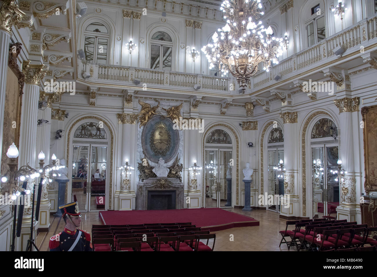 Beauté Blanco, Casa Rosada, Chambre Blanche, Rose House, Buenos Aires, Argentine Banque D'Images