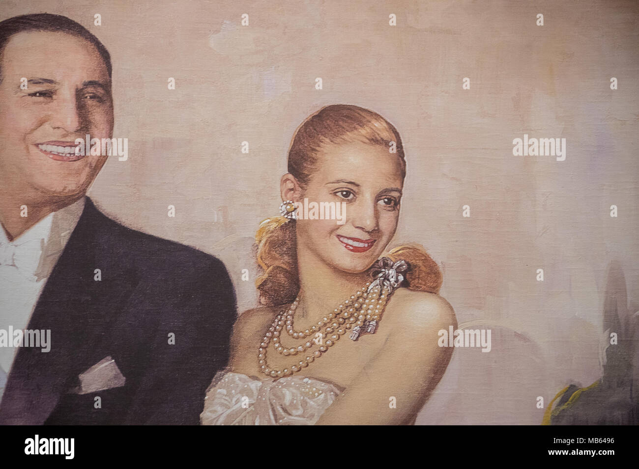 Paron Eva et son mari, le Président Argentin Juan Perón, Buenos Aires, Argentine Banque D'Images