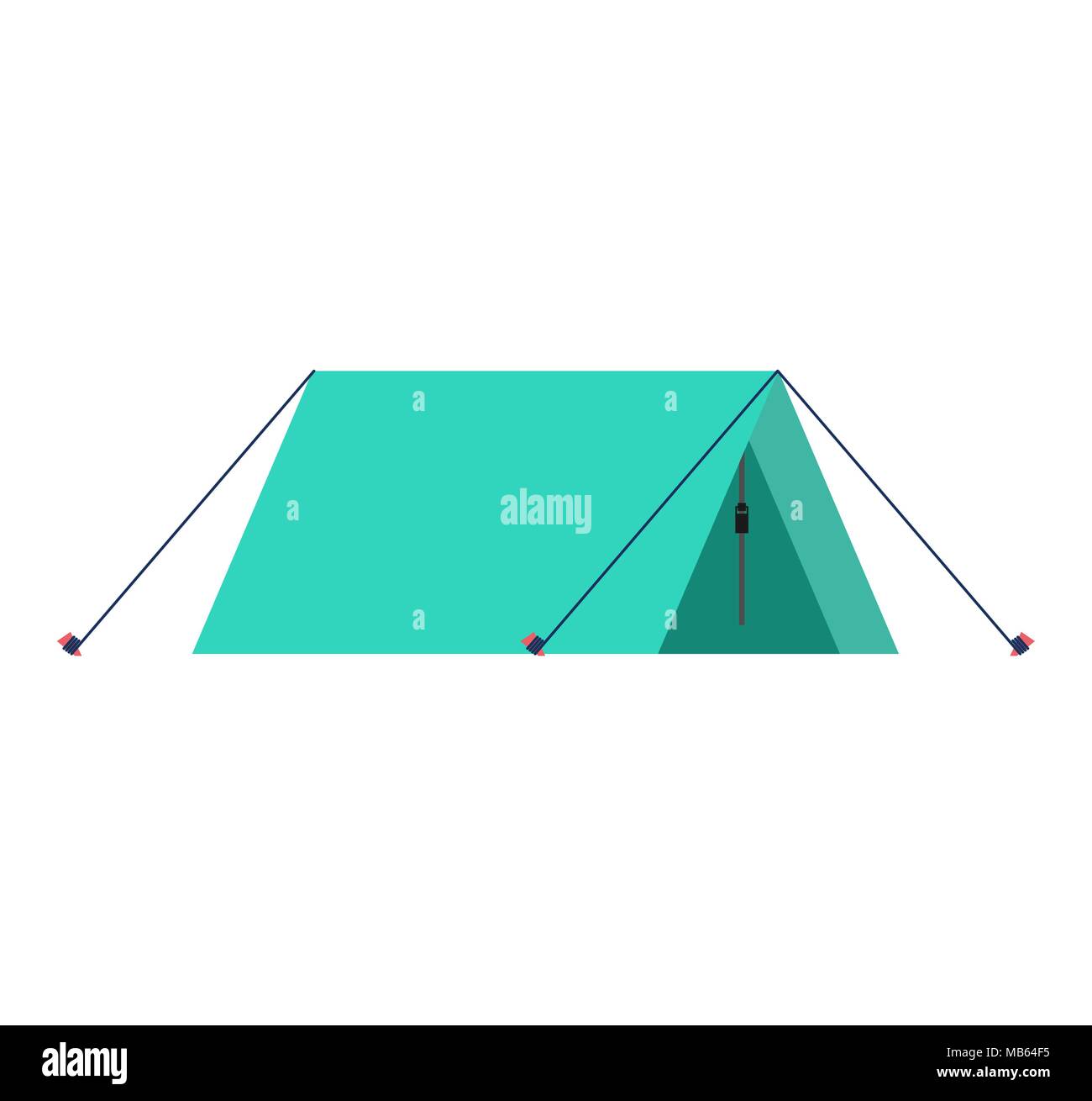 Tente isolée. Camp booth sur fond blanc. Vector illustration Illustration de Vecteur