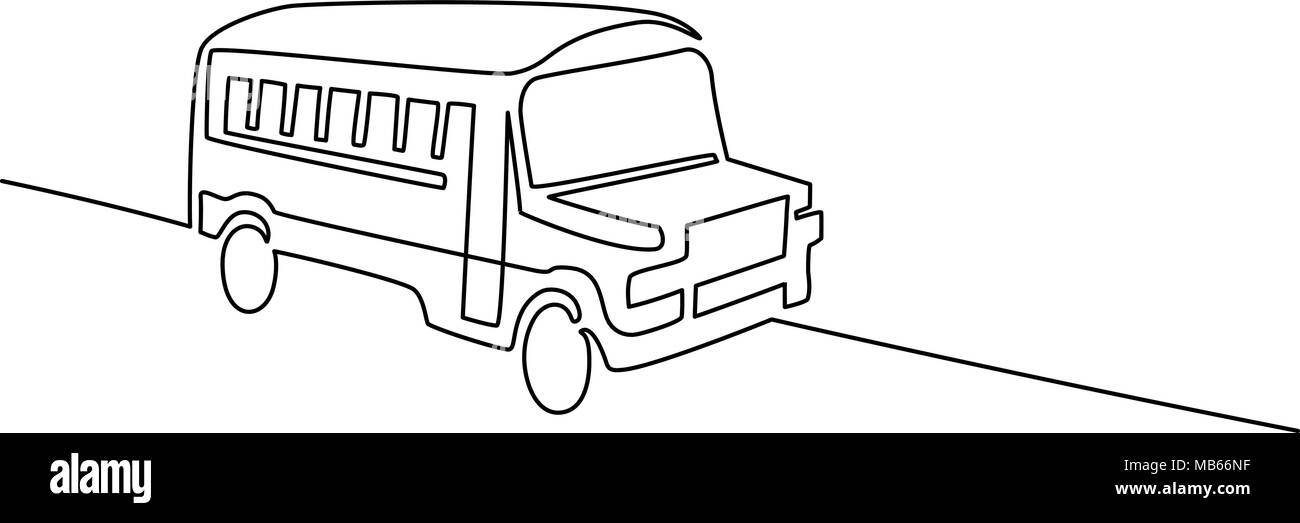 Autobus scolaire Concept Illustration de Vecteur