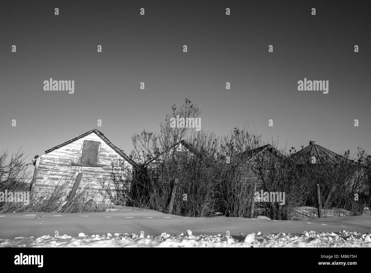 Belle vieille et granges abandonnées en Alberta Canada Banque D'Images