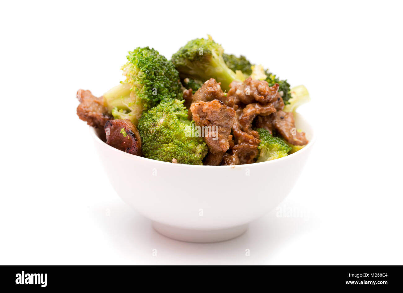 Le brocoli et boeuf Chinese Food Banque D'Images