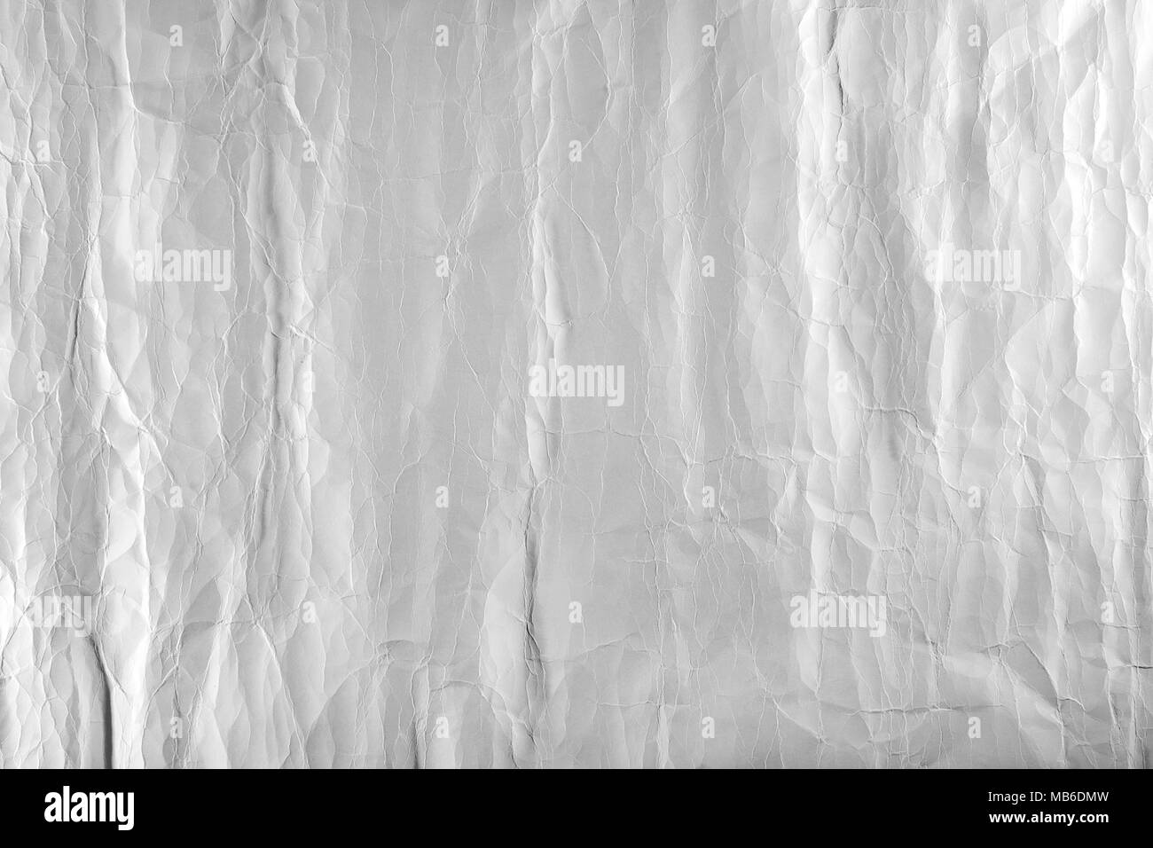 Feuille de papier blanc froissé background Close up. Banque D'Images