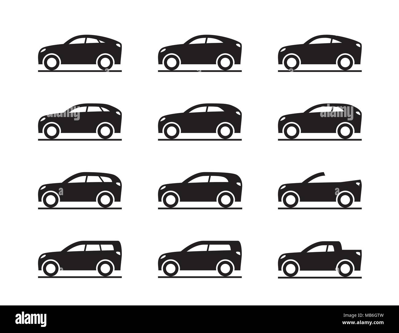 Différents véhicules utilitaires sport - vector illustration Illustration de Vecteur