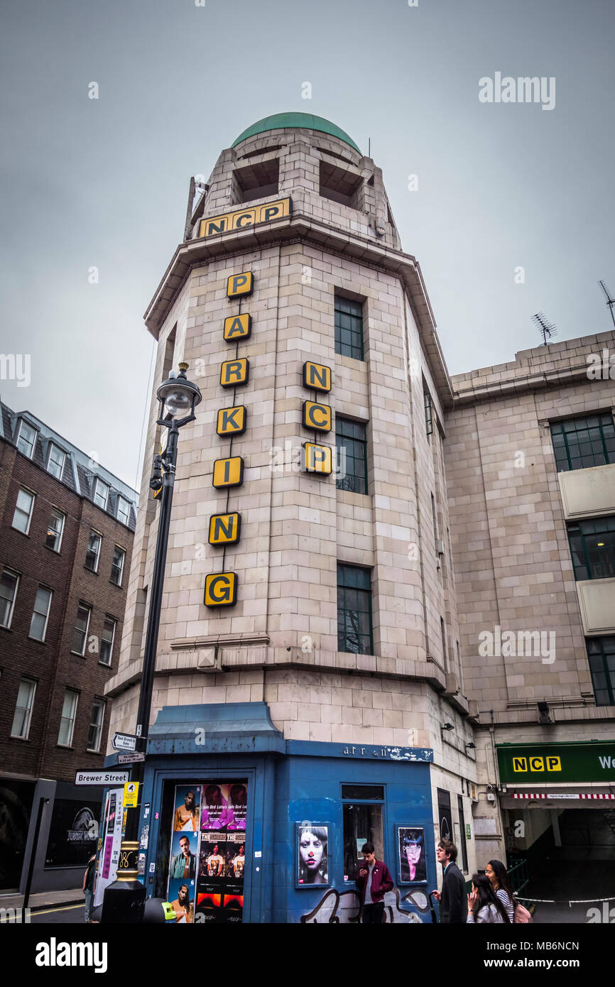 Parking NCP, Brewer Street, Soho, London, UK Banque D'Images