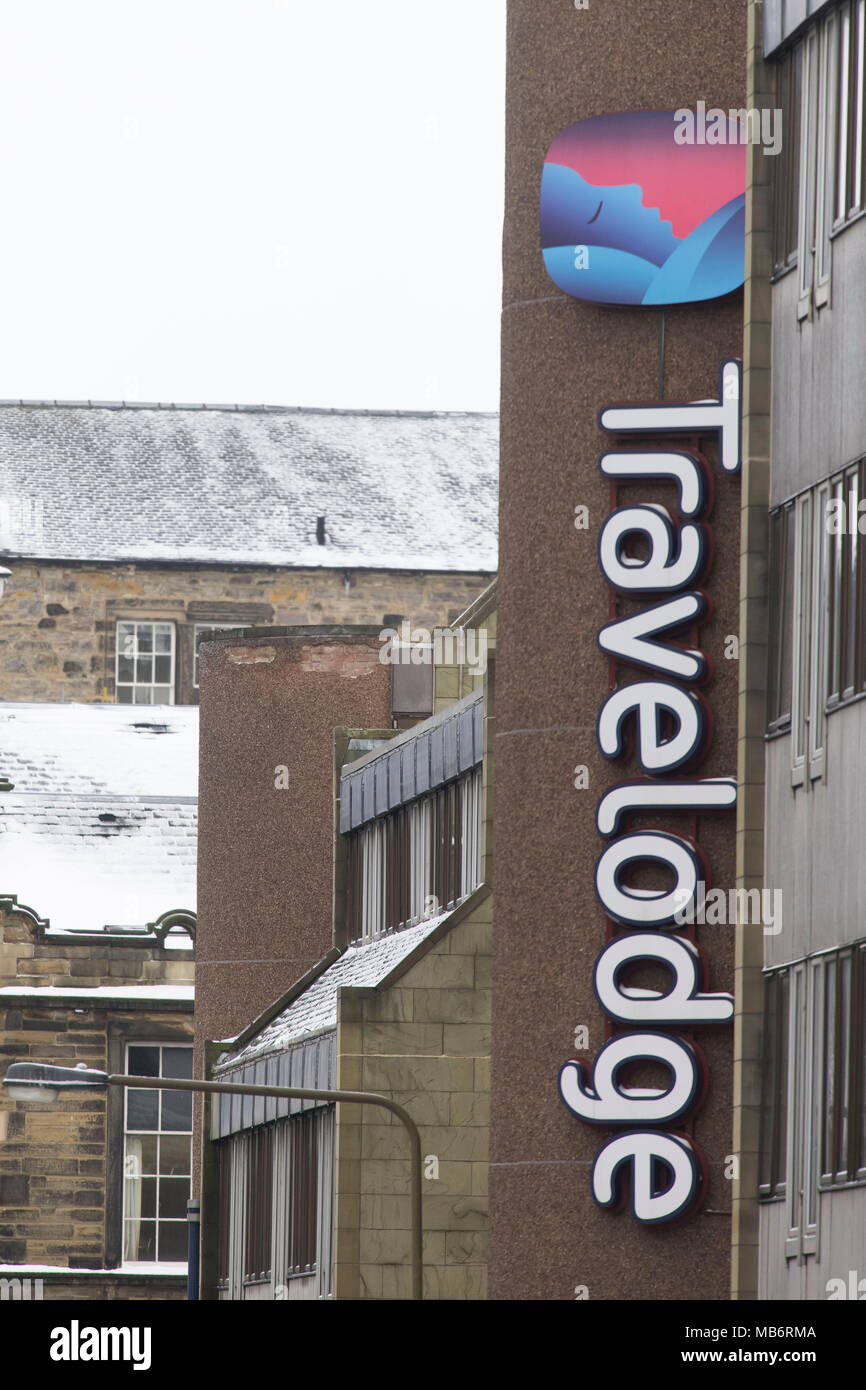Travelodge Hotel sign logo. Banque D'Images