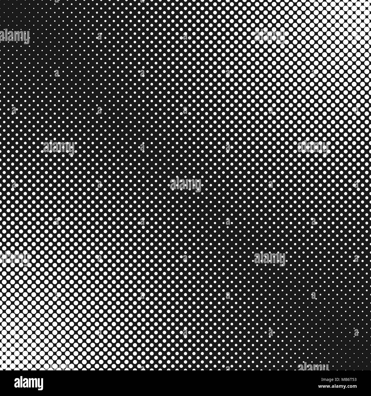Résumé des points de trame géométrique motif de fond - design noir & blanc Illustration de Vecteur