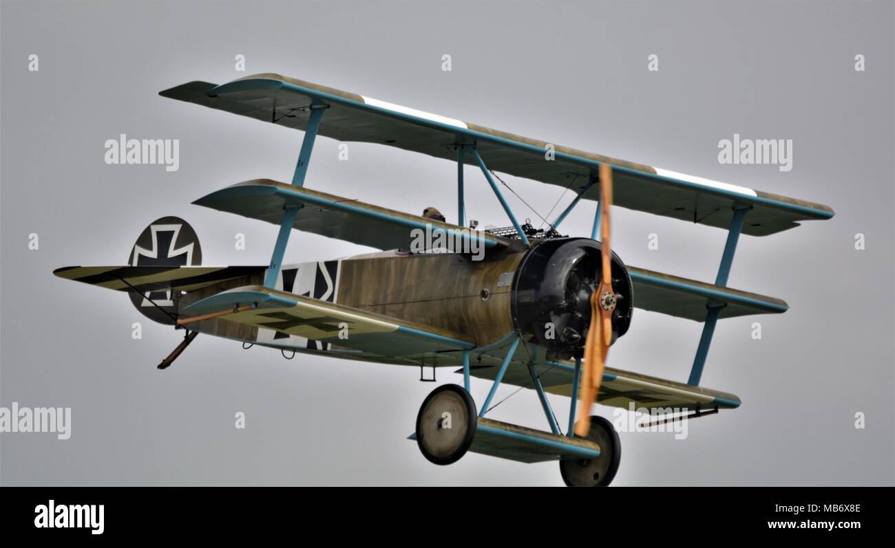 La seconde guerre mondiale avion tri Focker 1 chasse historique Banque D'Images