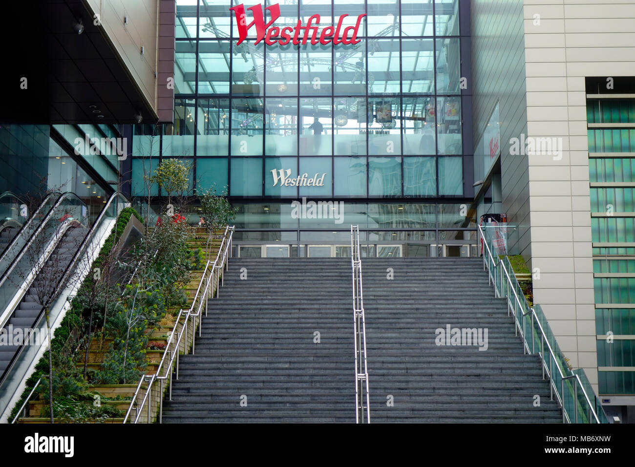 Westfield Stratford City, centre commercial, Londres, Royaume-Uni, UK Banque D'Images