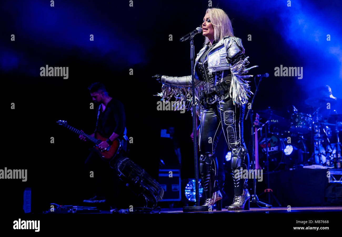 Bournemouth, Royaume-Uni 7 avril 2018. Kim Wilde au pavillon, à Bournemouth. Crédit : Charlie Raven/Alamy Live News Banque D'Images