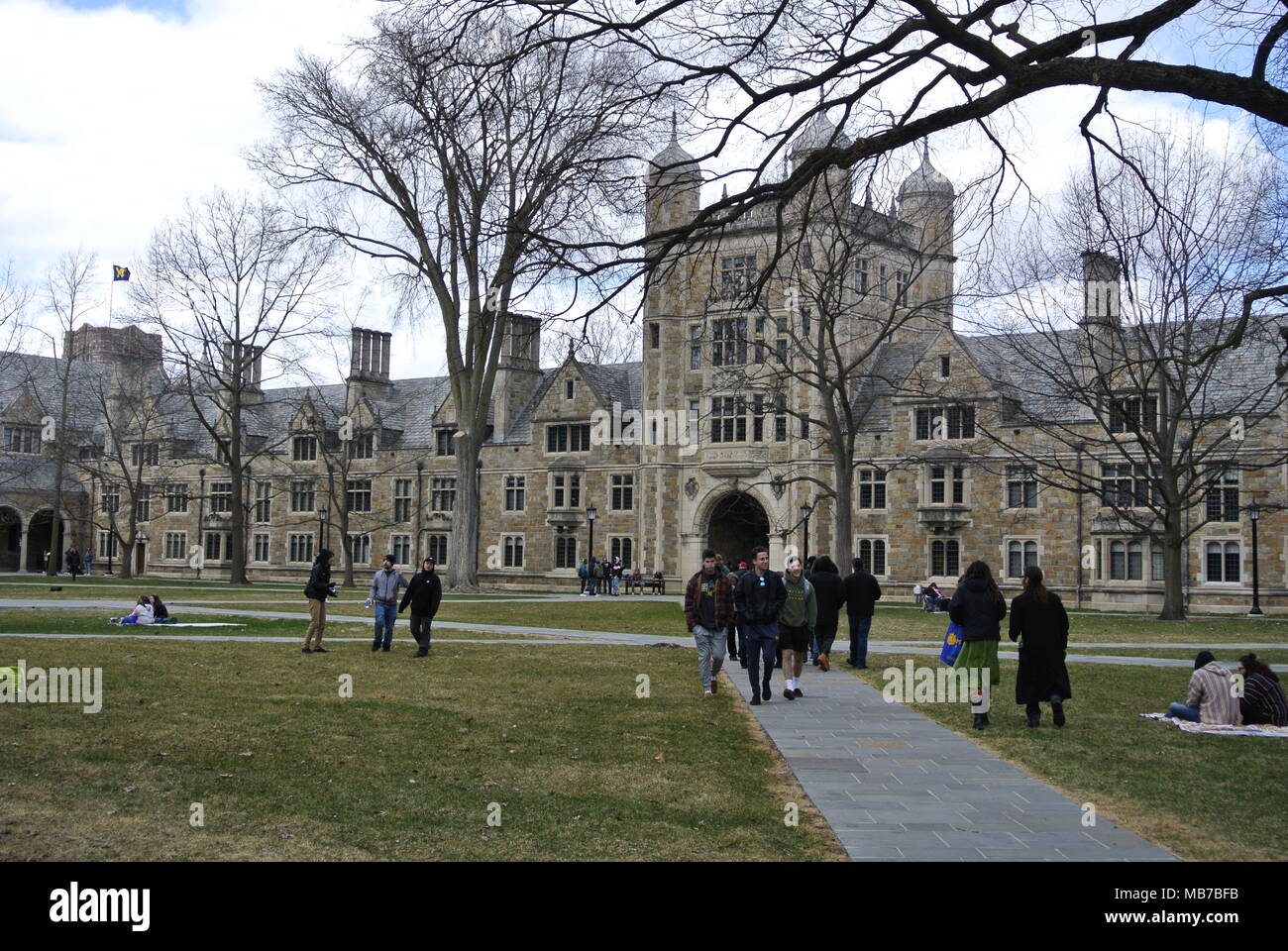 Ann Arbor, Michigan, USA. 7 avril 2018. Le campus de l'Université du Michigan près de la 47e Bash Hash annuel événement. Crédit, Jeffrey Wickett/Alamy Live News. Banque D'Images