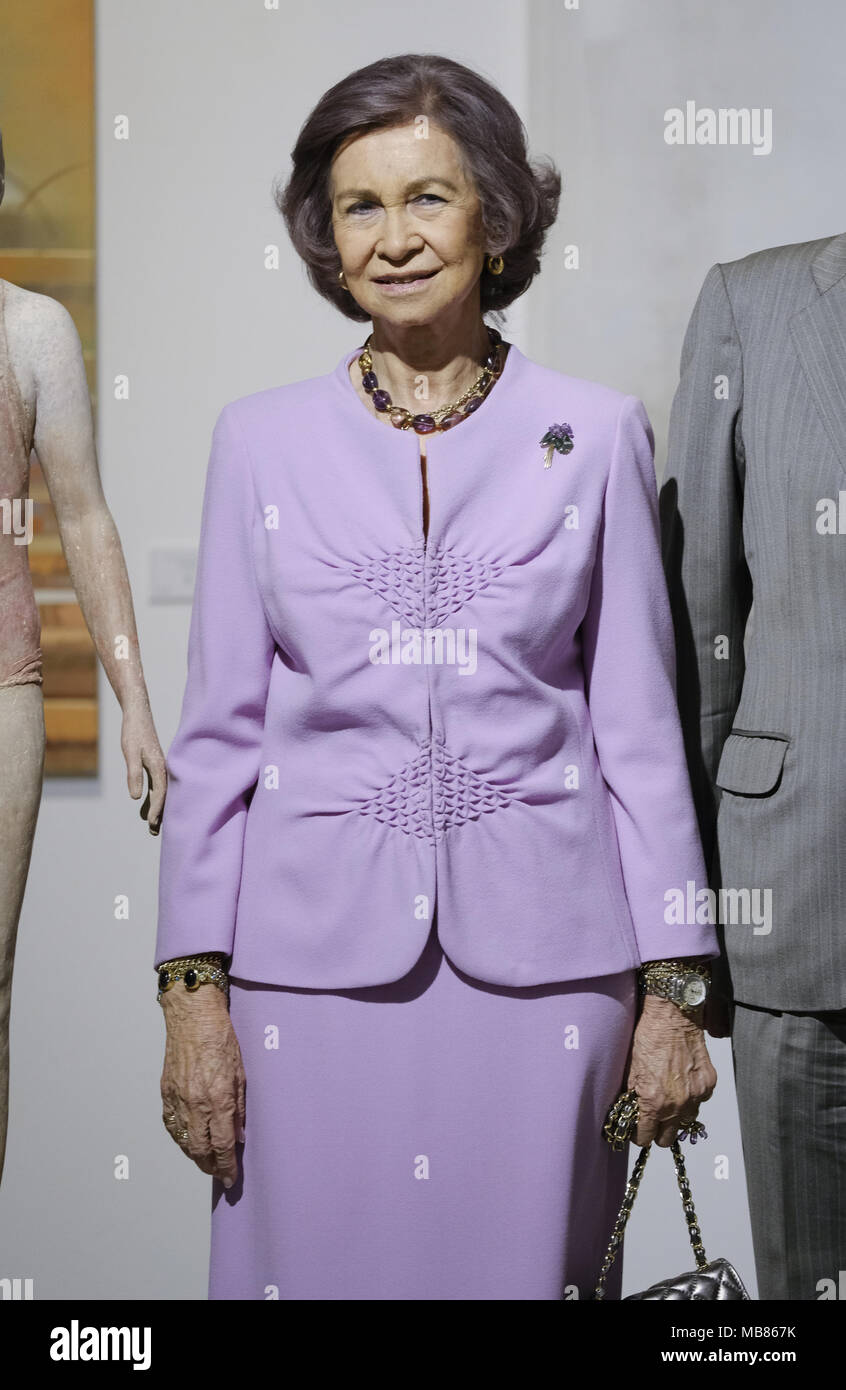 La Reine Sofia assiste à la 53e Prix de la sculpture et de la peinture pour l'Association espagnole des peintres et sculpteurs en collaboration avec Google comprend : La Reine Sofia d'Espagne où : Madrid, Espagne Quand : 08 mars 2018 Credit : Oscar Gonzalez/WENN.com Banque D'Images