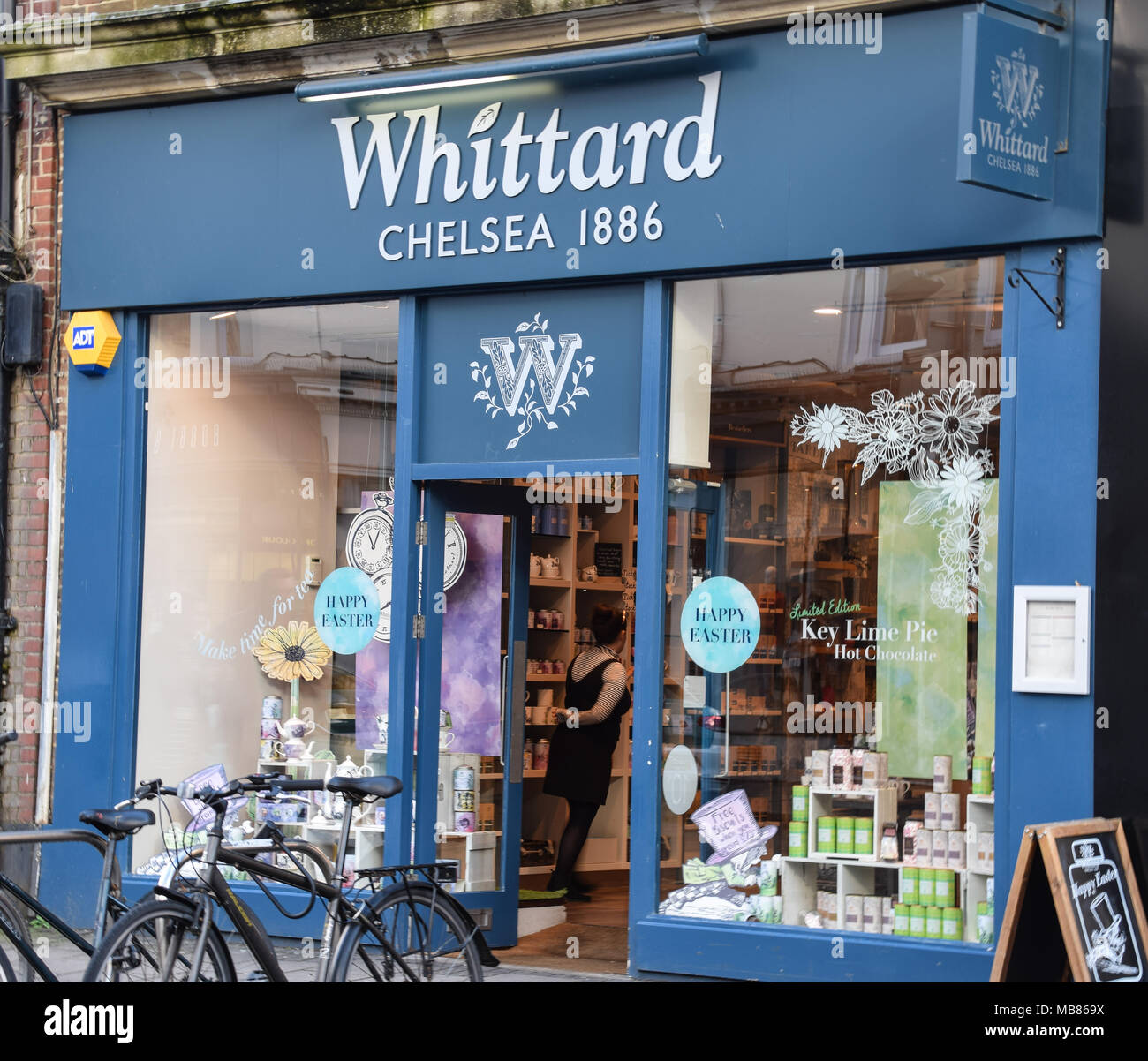 Brighton, Royaume-Uni - 28 mars 2018 : l'avant du magasin de thé Whittard dans East Street Banque D'Images