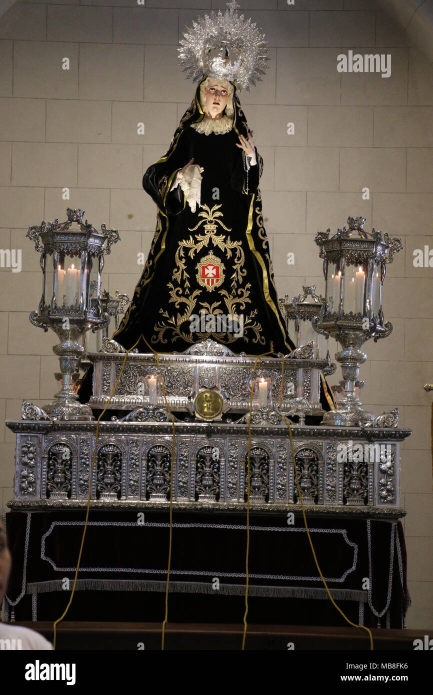"La Dolorosa" Vierge Marie, Panama City Panama durant la semaine sainte Banque D'Images