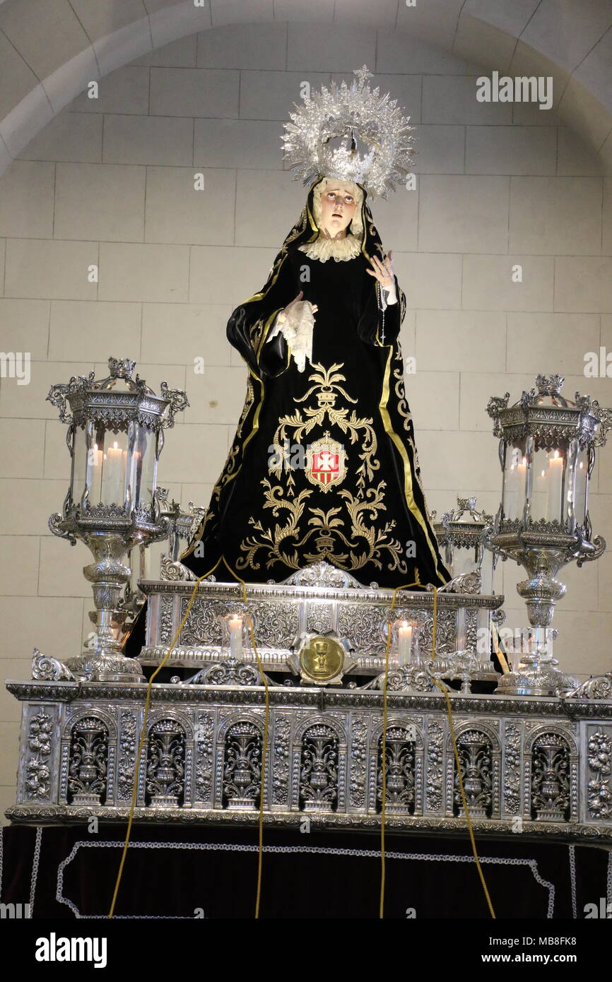 "La Dolorosa" Vierge Marie, Panama City Panama durant la semaine sainte Banque D'Images