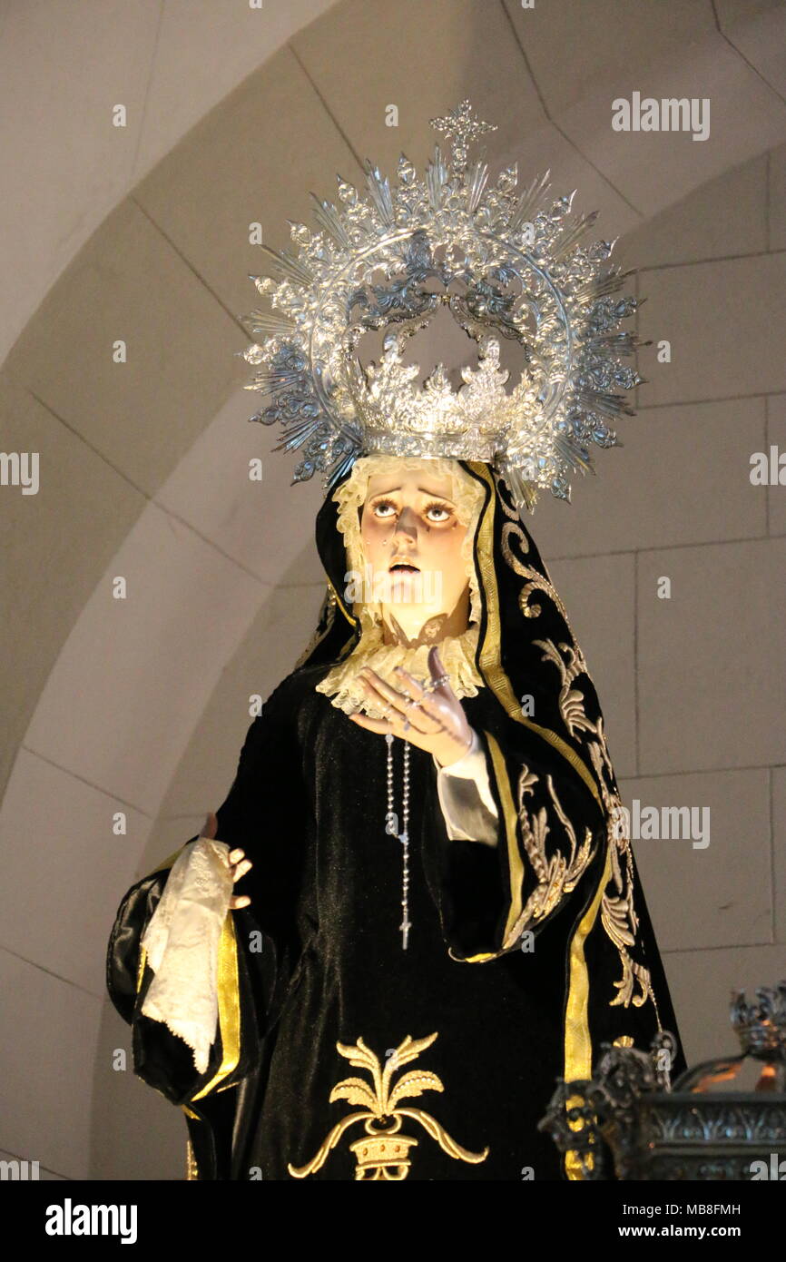 "La Dolorosa" Vierge Marie, Panama City Panama durant la semaine sainte Banque D'Images