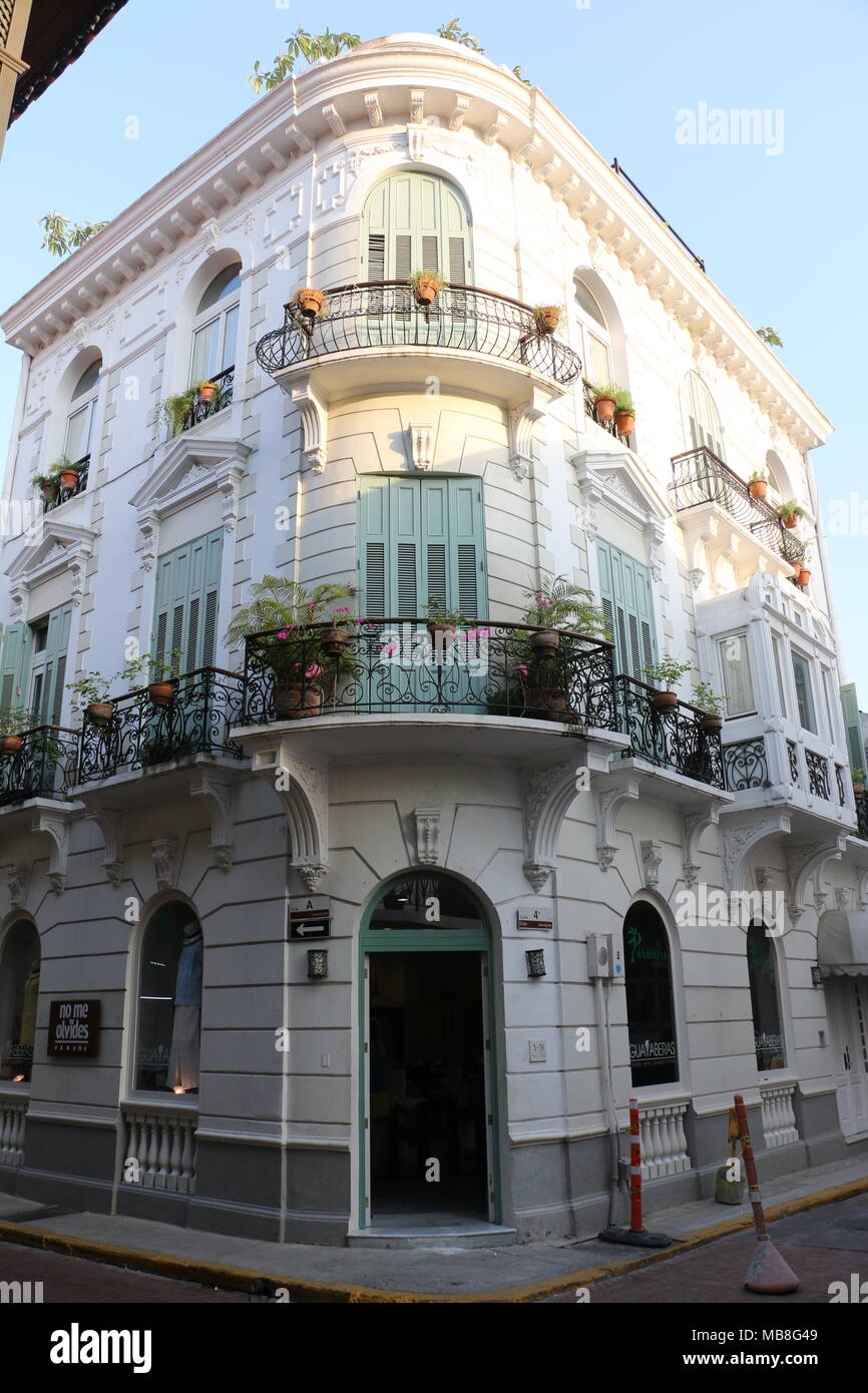 Bâtiment dans Casco Viejo Panama Banque D'Images