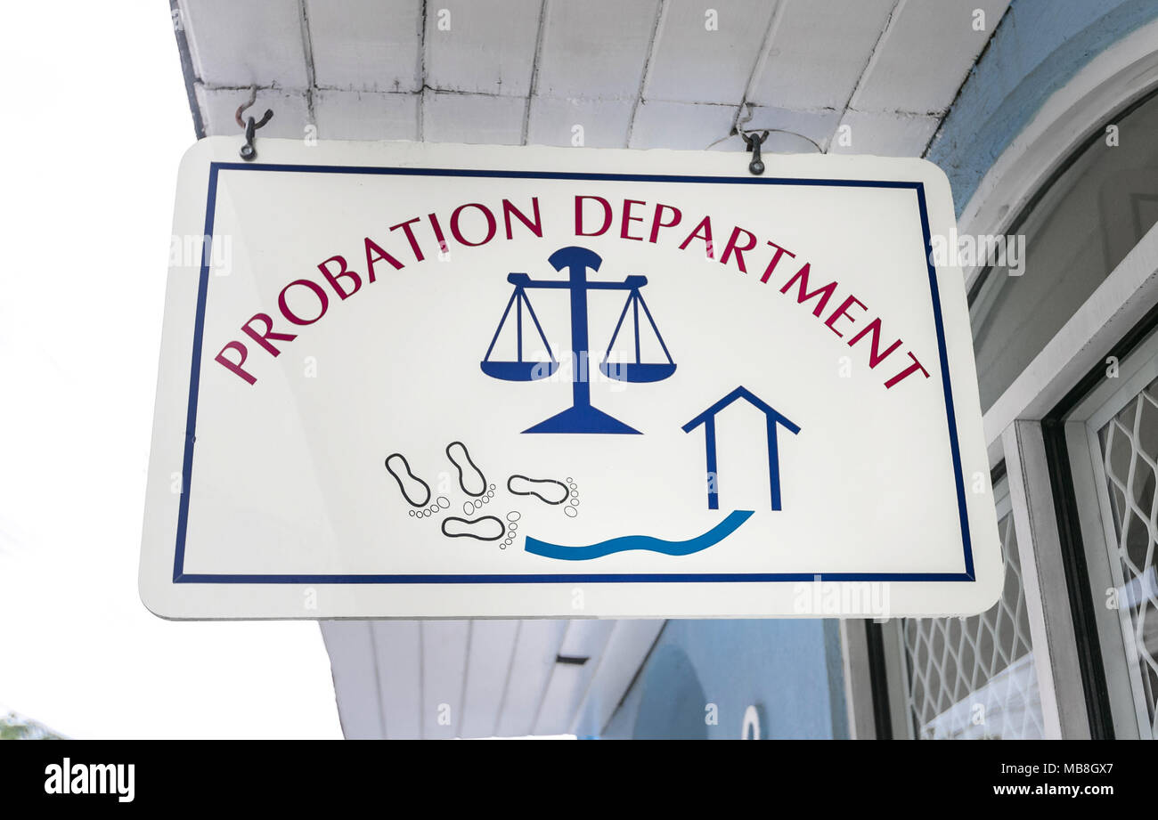 Département de la Probation signe. Banque D'Images
