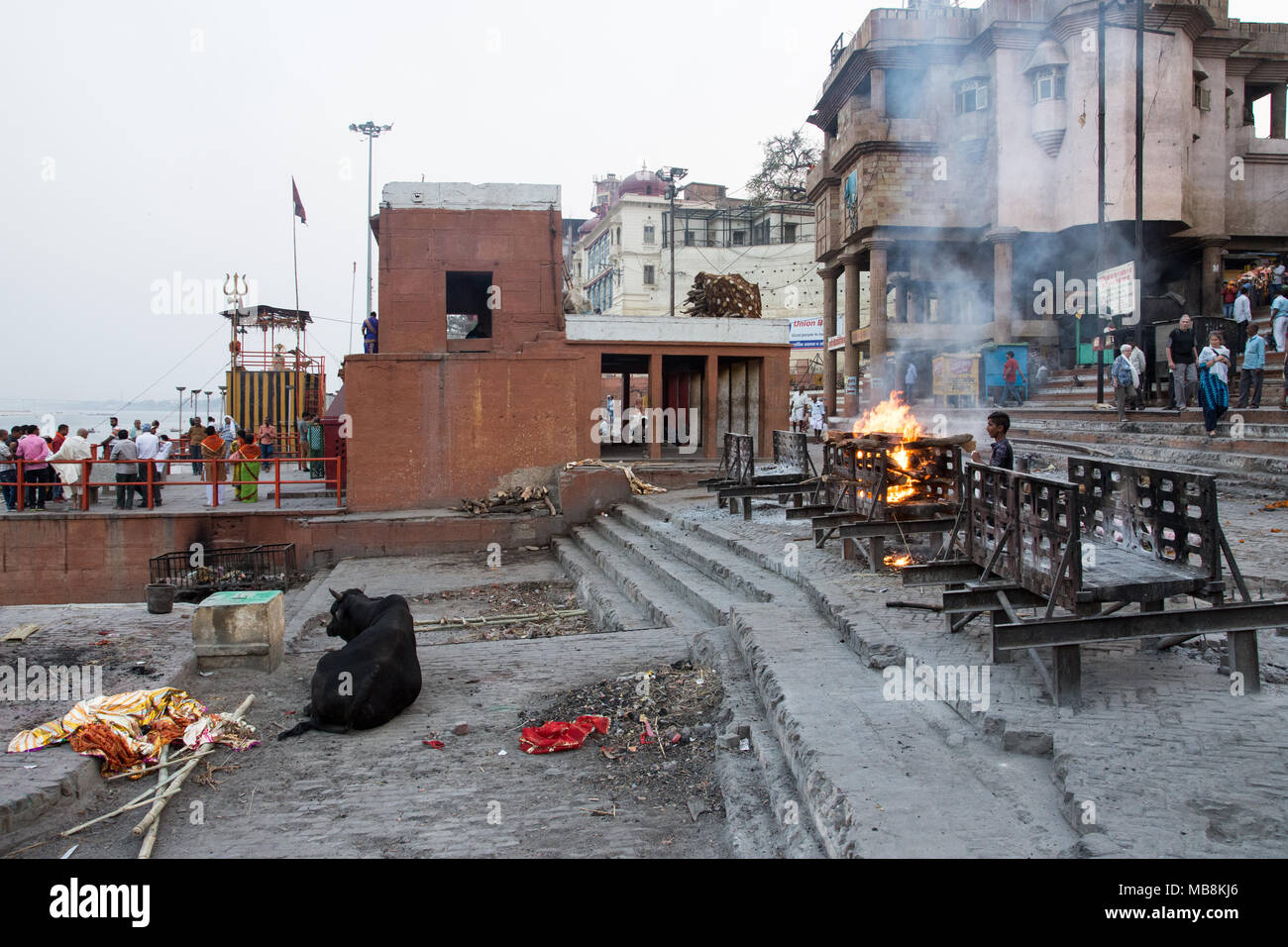 La ville de Varanasi dans l'Uttar Pradesh, Inde Banque D'Images